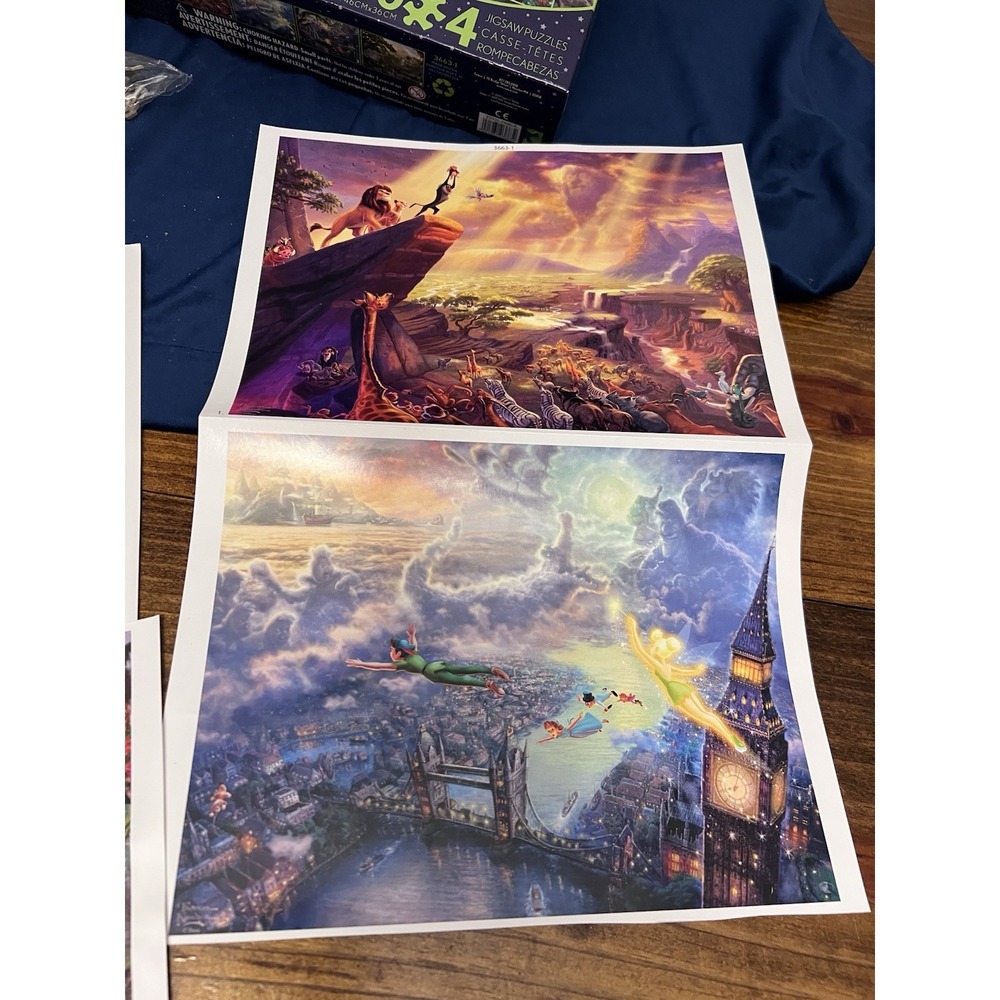 Thomas Kinkade Disney Jigsaw Puzzle Ceaco 3663-01 4 in 1 Multi-Pack 500 Pieces - Picture 3 of 6